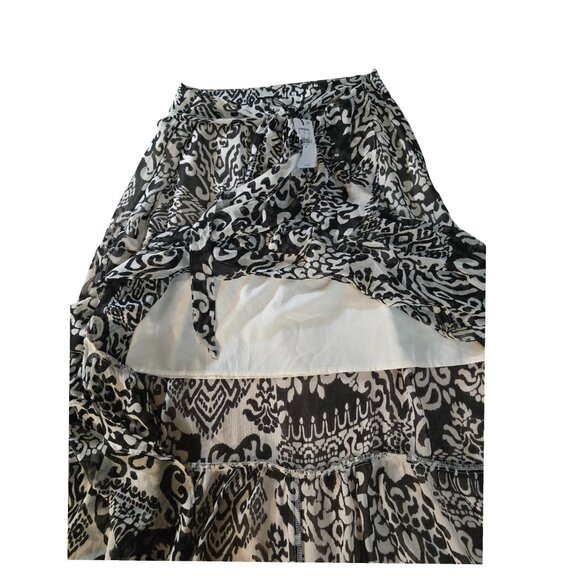 Express Women's Back White Ruffled Maxi Skirt Medium - Picture 4 of 5